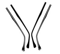 PACKOVE Kit De Repuesto 2 Pares Patillas Metálicas Negras Con Dientes Convexos y Planos, Accesorio Reparador Para Gafas Rotas, Compatible, Diseño Estable Para Uso Diario