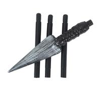PACKOVE Lanza Accesorio Clásico de Caballero Medieval Negro de Plástico Punta Redondeada , Diseño Ligero y Versátil para Juegos y Fotografía de Disfraz Renacentista