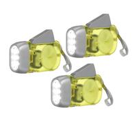 PACKOVE Linterna de Manivela Portátil 3 Luces Led, Tamaño Compacto Batería, Linterna para Acampar al Aire Libre Generación Manual de Energía, Luz de Mano Práctica y Color Color Aleatorio