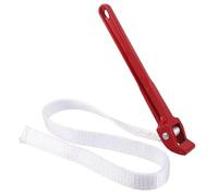 PACKOVE Llave Ajustable de Correa para Filtro de Aceite y Cabezales de Ducha, Ligera de Aluminio Mango de Lona para Mecánicos Profesionales y Entusiastas del Bricolaje