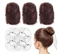 PACKOVE Malla Elástica para Cabello, Redecilla para Pelucas, Redecilla Invisible para Cabello, para Danza, para Bailarinas de Salón Y Personal de Servicio de Alimentos (café)