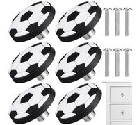 PACKOVE Manijas Anticolisión para Armario Infantiles, Tiradores de Goma Diseño de Fútbol, 6 Piezas para Puertas y Cajones, Prácticos y Seguros para Habitación