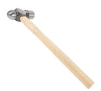 PACKOVE Martillo de Carpintero Portátil, Martillo Clavador de Mango Largo, Aleación y Madera, Cabeza Redonda, Beige, para Bricolaje y Carpintería Doméstica