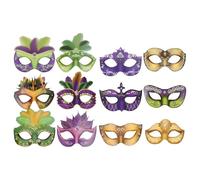 PACKOVE Máscara de Carnaval de Papel para Fiesta 12 Piezas Antifaz Decorativo de Medio Rostro para Baile Accesorio para Festivales y Disfraces Suministros Temáticos de Carnaval