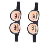 PACKOVE Máscara para Dormir 3d 2piezas, Diseño Divertido, Poliéster Suave, Adecuado para Juegos y Descanso Color Aleatorio