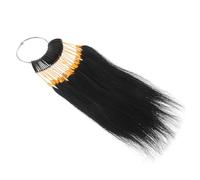 PACKOVE Mechones De Cabello Para Teñir Muestras De Color Humano Real Con Hebillas Doradas y Anillos Kit Tinte Pelo Para Practicar Salón