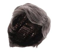 PACKOVE Men's Short Heat Resistant Wig Natural Look Synthetic Hairpiece With Slanted Part For Casual And Halloween Wear