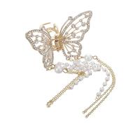 PACKOVE Metal Butterfly Hair Clip with Tassel for Women Girls Nonslip Hair Accessory Styling