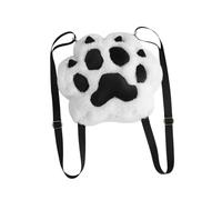PACKOVE Mochila De Peluche Forma De Patita De Gato Bolso Crossbody y Realista para Mujeres para Uso Diario y Viajes Organizador De Maquillaje y Esenciales Pequeños