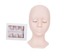 PACKOVE Modelo De Cabeza De Pestañas Desmontable Para Practicar Ojos Reales Para Salones De Belleza Para Aprender Técnicas De Maquillaje En Casa o Formación De Estilismo