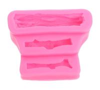 PACKOVE Molde de Silicona para Hornear en Forma de Tronco de Árbol, Molde para Fondant y Chocolate, Silicona Rosa, Reutilizable para Decoración de Pasteles y Manualidades, Adecuado