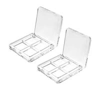 PACKOVE Paleta De Sombras De Ojos Vacía 2 Unidades Transparente 4 Rejillas Para Maquillaje Diy Niñas y Mujeres Almacenaje
