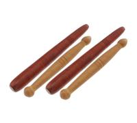 PACKOVE Palo de Masaje de Pies de Madera 4 Piezas Puntas de Acupuntura y Bordes Redondeados para Masaje Muscular Seguro en Pies y Cuerpo