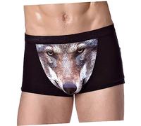 PACKOVE Pantalones Cortos De Gimnasia para Hombres Lencería Pantalones Cortos para Hombres Ropa Interior De Troncos para Hombre Hombres Breve Ropa Interior Impresión De Los Hombres