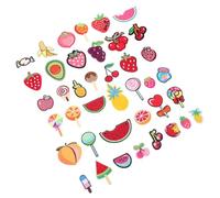 PACKOVE Parches Bordados de Frutas Diseño de Cereza, 40 Unidades para Coser y Planchar, Accesorios Decorativos DIY para Ropa, Apliques Termoadhesivos para Personalizar Prendas