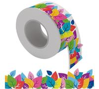 PACKOVE Pegatina Borde para Pizarra Autoadhesiva Infantil, Decoración de Hojas en Rollo, Borde Reemplazable para Tablón de Anuncios del Aula, Suministros para Manualidades y Decoración