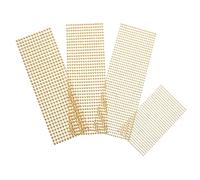 PACKOVE Pegatinas de Perlas para Maquillaje Facial y Manualidades 4 Piezas Autoadhesivas Oro 3-6 Mm Multi Tamaños para Decoración de Rostro y Uñas