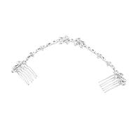PACKOVE Peine de Cristal Novia con Cadena Decorativa Accesorio de Bodas Adorno de Femenino Novias y Mujeres
