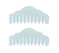 PACKOVE Peine de Jade Chino Ondulado para Masaje de Cabello 2 Unidades, Material de Piedra de Jade Natural, Alivia Tensión Muscular, Adecuado para Trabajo y Viaje