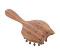 PACKOVE Peine De Masaje De Madera Diseño De Gato Peine De Curly Hair y Cuidado Del Cabelludo Para Aliviar Picazón y Fatiga El Cabelludo Seco Portátil y Práctico Para Uso Diario
