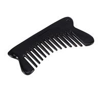 PACKOVE Peine De Masaje Peines Facial Cepillos Para El Cabello Para Cerda Hombres Bien Cara Cuello Delicado Herramienta De Masaje Para El Cabello Portátil Cuernos Negro