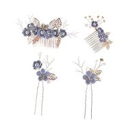 PACKOVE Peine y Horquilla Pelo Flores y Hebillas Peine De Novia Para Boda De Inserción Cabello