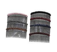 PACKOVE Peines Laterales Cabello 7 Piezas Cristal Multicolor, Peine De Dientes Pequeño, Accesorio Para Niñas y Mujeres, Adecuado Para Fiestas y Eventos Obsequios