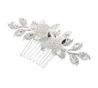 PACKOVE Peineta Floral de Cristal para Novia y Dama de Honor, Accesorio Cabello de Boda Diseño Botánico, Sujeción Segura y Elegante para Eventos Formales, Complemento Nupcial Brillante