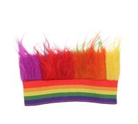 PACKOVE Peluca Arcoíris Para Adultos Peluca De Cosplay Diadema Para El Pelo Decoración Para Fiestas Disfraces Peluca Arcoíris Peluca Corta Arcoíris Tocado De Hilo