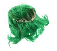 PACKOVE Peluca Corta Verde Vibrante con Pañuelo Divertido para Cosplay Infantil Accesorio para Fiestas Disfraces y