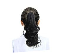 PACKOVE Peluca de Moño con Pinza para Extensiones Sintéticas Rizos Cortos y Esponjosos para Uso Diario y Fiestas