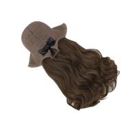 PACKOVE Peluca Larga Ondulada Gorro De Pescador Para Mujeres Accesorio De Moda Estilo Natural Para Fiestas y Uso Diario