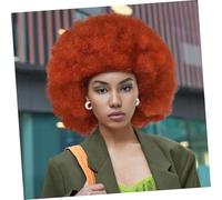 PACKOVE Peluca Rizada Africana para Mujer Negra Peluca Sintética Corta Rizos Esponjosos Naturales para Fiestas de Cosplay y Uso Diario