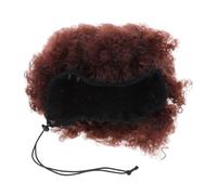 PACKOVE Pelucas Africanas de Color Castaño Pelucas Cortas y Rizadas de Fibra Resistente al Calor para Mujeres para Fiestas de Halloween Cosplay Rol