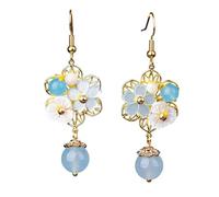 PACKOVE Pendientes Colgantes de Bola Gancho y Diseño de Vintage 1 Par Joyería Étnica Ligera para Fiesta y Regalos de Graduación