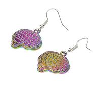 PACKOVE Pendientes De Cerebro Coloridos Joyas Para Mujer Colgantes Creativos Orejas Obsequio Para Doctora Médica Neurocirujano