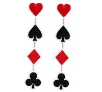 PACKOVE Pendientes Geométricos Colgantes Estilo Naipes, Aleación Ligera Metálica, Diseño Espiral, Para Mujer, Ocasión Especial, Modelo 645e Largo