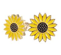 PACKOVE Pendientes Girasol para Mujer de Moda, Pendientes Delicados de Aleación Resistente, Pequeños Aretes Amarillos para Fiestas y Bodas, Ligeros y Cómodos para Uso Diario