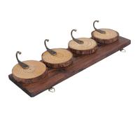 PACKOVE Perchero de Pared de Madera 4 Ganchos Gancho para Llaves y Ropa Colgador Sencillo de 30 Cm Versátil para Entrada y Hogar Almacenamiento Práctico