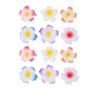 PACKOVE Piezas Horquilla simulada pe frangipani flores tropicales artificiales tocado de plumeria accesorios para el cabello de flores pasador de pelo plumeria hawaiano