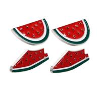 PACKOVE Pin De Solapa De Sandía y Broche De Fruta Esmaltado, Accesorio Femenino De Moda En Esmalte Duradero, Conjunto De 4 Piezas Para Ropa y Mochilas En Verano, Estilo Divertido y Color Rojo-verde