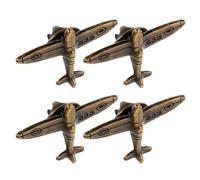 PACKOVE Pin de Solapa para Hombre 4 Piezas, Pin de Avión Vintage en Tono Azul Verdoso, Accesorio Ligero para Traje y Camisa, Adecuado para Reuniones Formales y Casuales