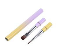 PACKOVE Pinceles para Decoración de Uñas Doble Punta 1 Unidad Pincel para Dibujar Uñas y Aplicar Polvos Uso en Manicura y Nail Art