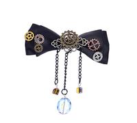 PACKOVE Pinza De Pelo Con Lazo De Tela Punk Arcos Para El Cabello Steampunk Pasador De Pelo Punk De Vapor Cabello Gotico Pelo Decorativo Corbata De Moño De Las Mujeres Clip De Pico De Pato