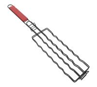 PACKOVE Pinza para Barbacoa de Acero al Carbono para Exteriores, Cesta para Asar con Red para Hot Dogs y Pescado, Accesorio Multifuncional para Parrilla, Adecuado para Camping y Cocina