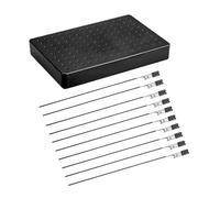 PACKOVE Pinzas de Cocodrilo para Colorear de Bricolaje Base Grande de Plástico, Clips Pequeños Negros Cabezal Blando, Juego de 10 Piezas para Pintura y Modelismo Manualidades