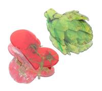 PACKOVE Pinzas Pelo Forma de Verduras 2 Unidades Tamaño Pequeño Acrílico Ligero para Mujeres y Niñas Uso Diario Accesorios de Moda Vegetal Natural