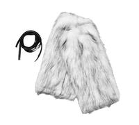 PACKOVE Polainas Vikingas Ajustables de Calentadores de Piernas Esponjosos con Diseño de Atado Accesorios para Disfraces Medievales y Cosplay Cubrebotas Cálidos para Fiestas y Actividades