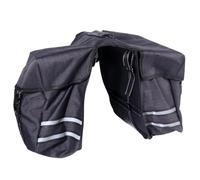 PACKOVE Poliéster Bolsa para Bicicleta Negra 25l de Gran Capacidad | Bolsillos Laterales, Instalación y Retirada Sencillas, para Bici de Montaña y Uso Diario
