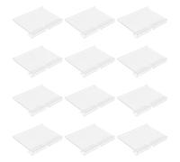PACKOVE Porta Etiquetas de Pvc Blanco 50 Piezas Construcción Resistente y Fácil Inserción Diseño Atractivo y Excelente Acabado para Exhibición en Tiendas y Supermercados